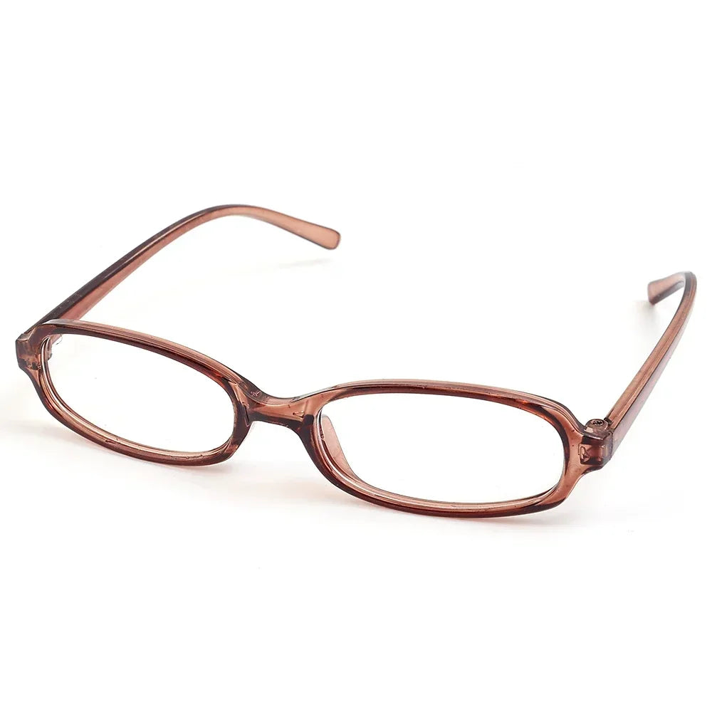 Y2K Women Retro Oval Square Glasses Red Green Frame Glass Eyewear Decorative Computer Anti-blue Eyeglasses with Seaside Driving