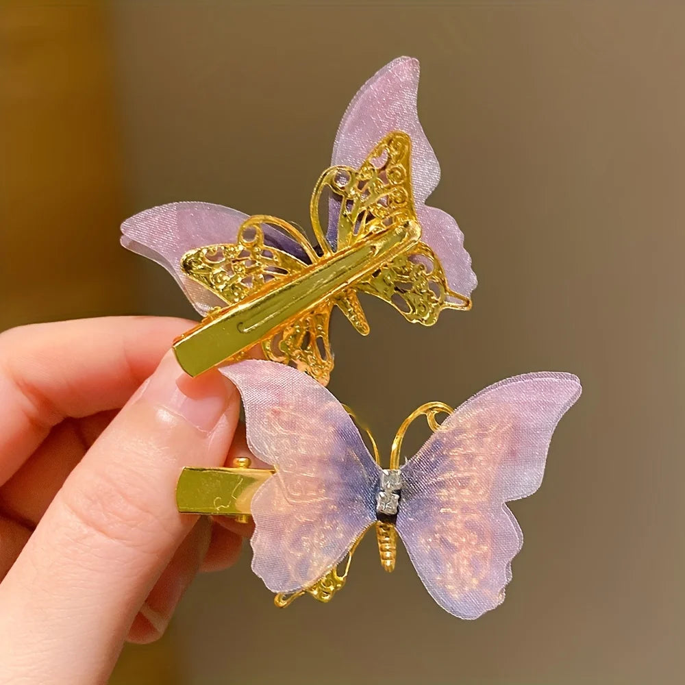 6/12/24/36 pieces of sweet girl butterfly hairpins that do not hurt hair, super nice and cute hairpins   hairclips