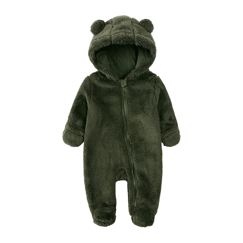 Winter Essentials Fleece Baby Clothes Romper Kids Boys Girls Pajamas Hooded Toddler Bodysuit Infant Jumpsuit Newborn Onesies infants boys