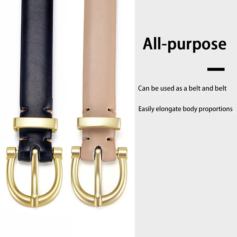 New Women's Fashionable Thin Buckle Belt, Detachable Double Side Denim Belt As A Gift For Mothers And Girlfriends belt