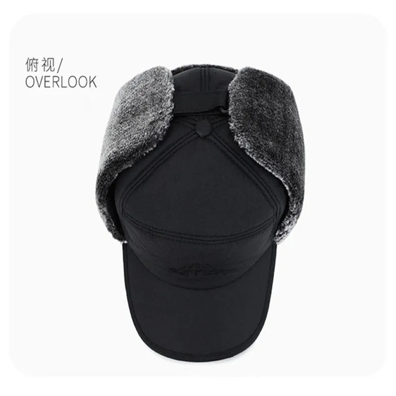 Winter Warm Thickened Artificial Fur Baseball Hat Men's and Women's Skiing Soft Extreme Cold Hat Fishing Hat Outdoor caps