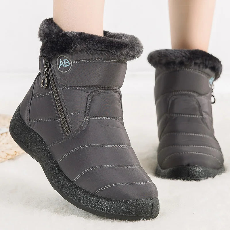 Winter Boots Fur Winter Shoes For Women Ankle Boots Snow Super Warm Low Heels Winter ankle boots