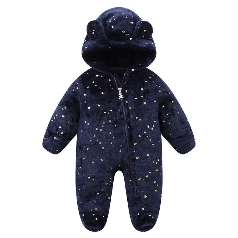 Soft Newborn Baby Clothes Flannel Autumn Winter Baby Boys Girls Jumpsuit Cartoon Newborn Bodysuit Warm Rompers for Babies 0-12M infants boys