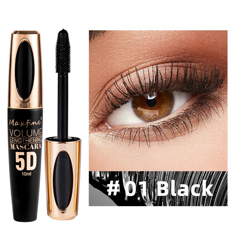 5D Silk Mascara with Big Eyes, Strong and Lasting Black Content and Length, Waterproof and Non-caking, and Prolonged Mascara eyes