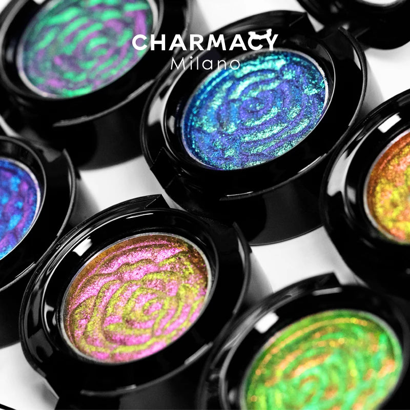 6 Colors Glitter Optical Chameleon Powder Eyeshadow Long Lasting Easy to Wear Eye Shadow for Women Makeup Cosmetic eyes