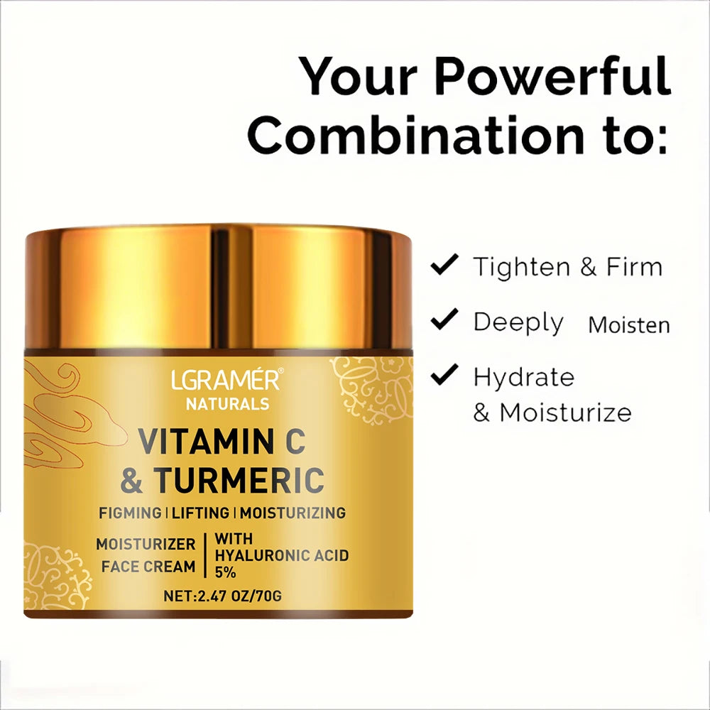 Turmeric Vitamin C Face cream Retinol Moisturizing Firming Hyaluronic Lightening Repairing Smooth Skincare Whitening Creams face care