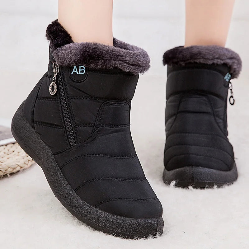 Winter Boots Fur Winter Shoes For Women Ankle Boots Snow Super Warm Low Heels Winter ankle boots