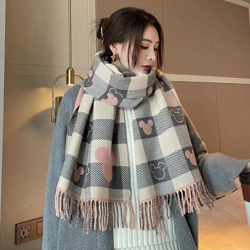 New Elegant Women's Autumn Winter pashmina Fashionable Versatile Air-Condition Shawl Thickened Warm Scarf Suitable For Daily Use scarf and shawl