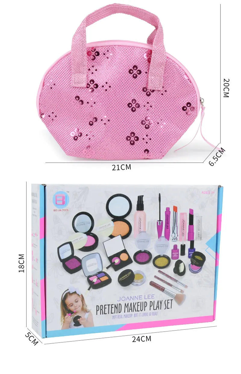 Kids Toys Simulation Cosmetics Set Pretend Makeup Toys Girls Play House Simulation Blinger Makeup Girls Play Bling Cosmetic Toy kids makeup