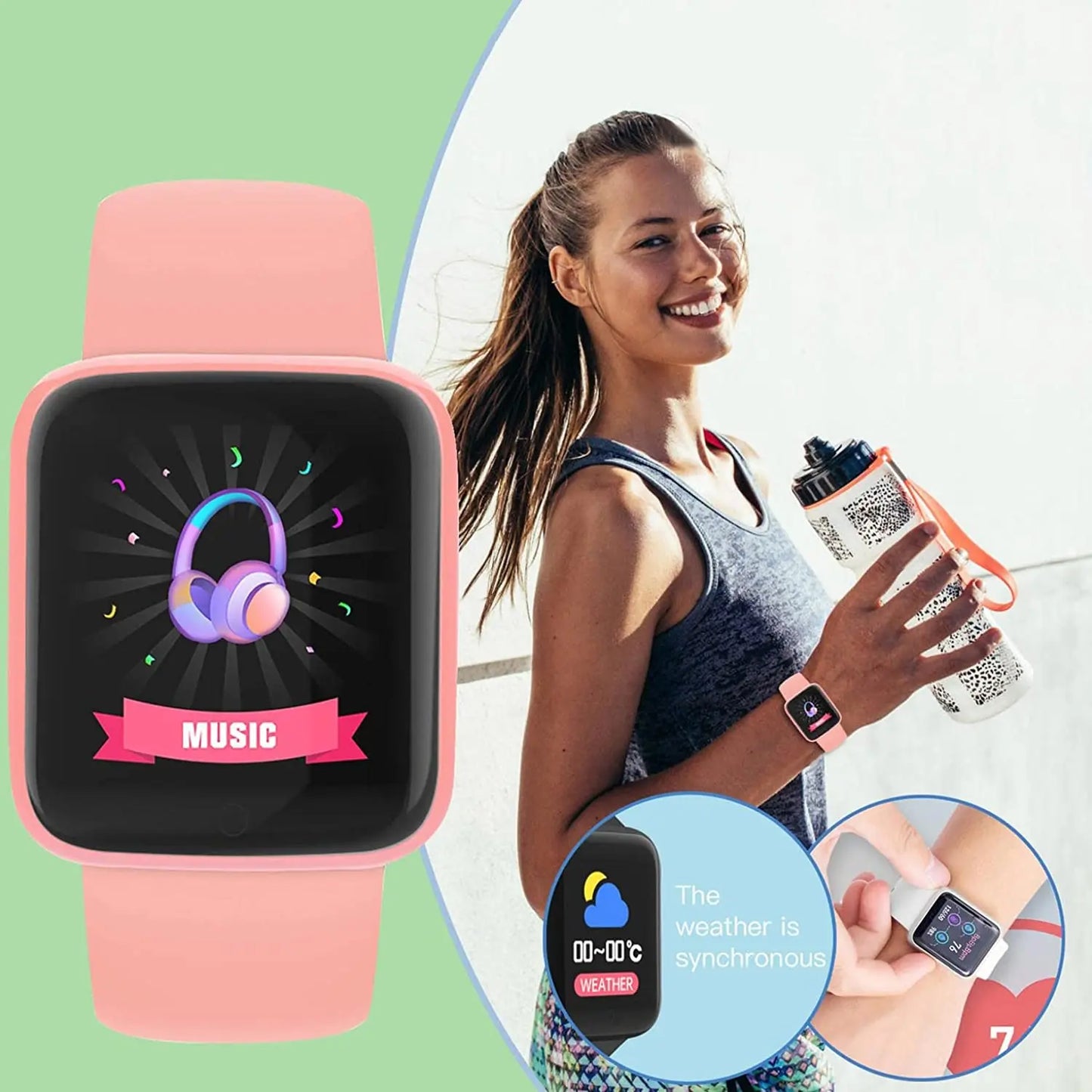 Multifunctional Smart Watch Men Women Bluetooth Connected Phone Music Fitness Sports Bracelet Sleep Monitor Y68 Smartwatch D20 watch