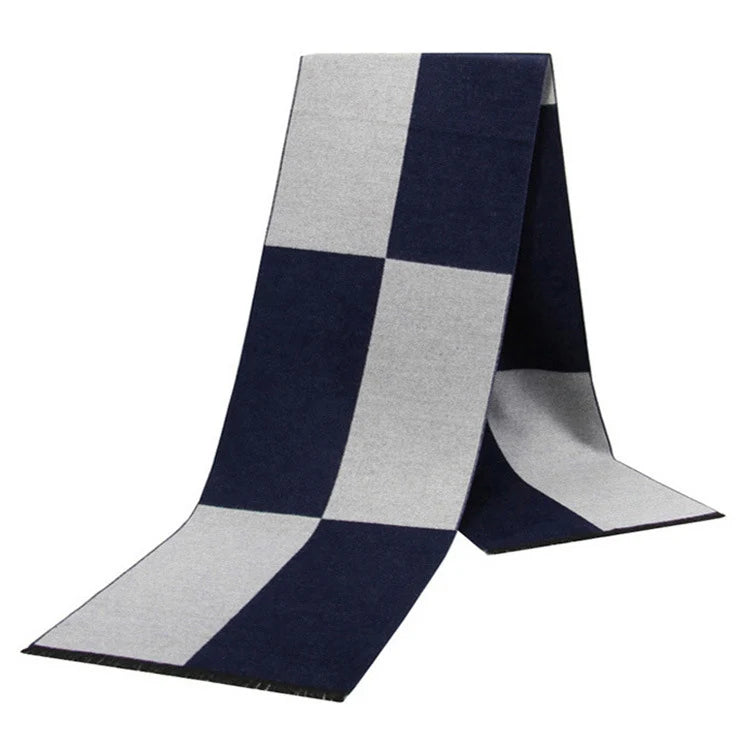 Cashmere Scarf For Men Winter Warm Shawl Big Neckerchief Casual Outdoor Warm Cashmere Scarf Soft Plaid Stripe Pashmina Men Gifts scarf and shawl