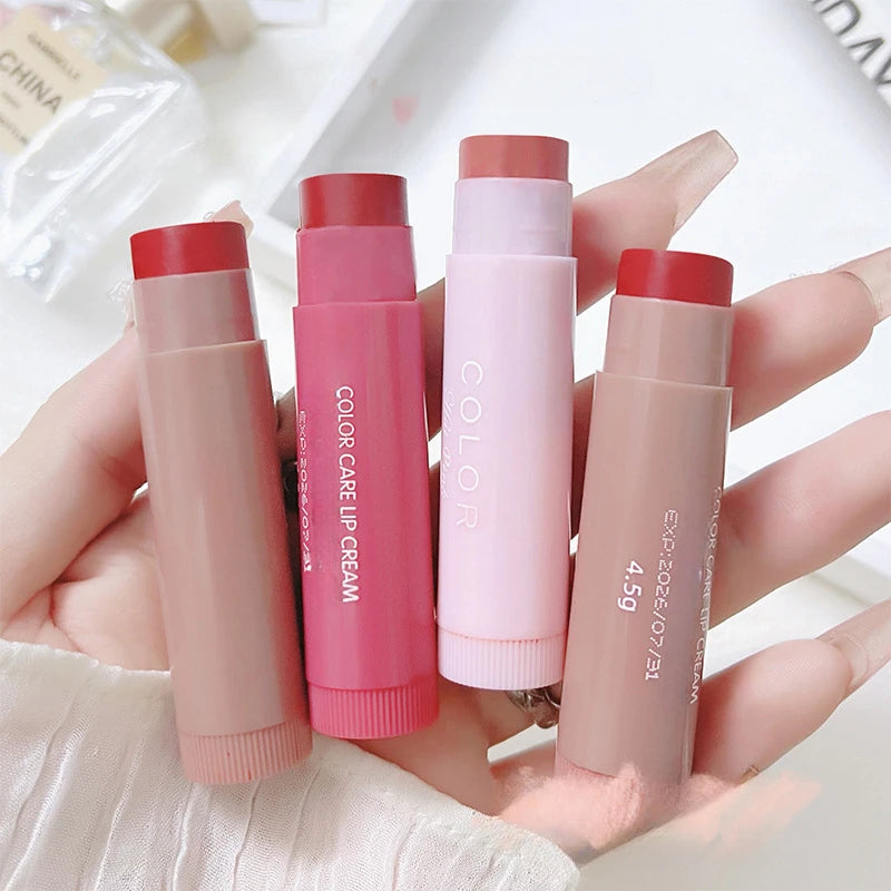 Cute Colored Lip Balm Moisturizing Lip Tint Long Lasting Waterproof  Lipstick Women Girls Lips Cosmetics Valentine's Day Gifts  lips