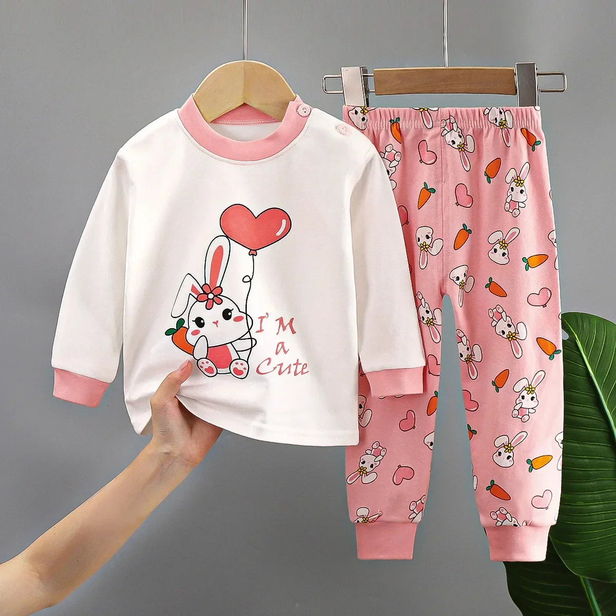 New Kids Boys Girls Pure Cotton Pajamas Cute Cartoon Long Sleeve Pyjamas Toddler Baby Autumn Sleepwear Children's Clothing Sets night wear girls