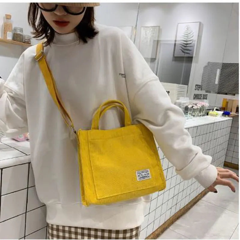 Women's Bag Corduroy New Small Square Bag Trendy Handbag Single Shoulder Diagonal Bags