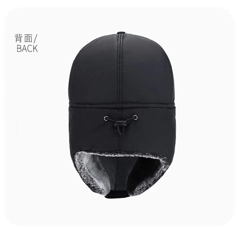 Winter Warm Thickened Artificial Fur Baseball Hat Men's and Women's Skiing Soft Extreme Cold Hat Fishing Hat Outdoor caps