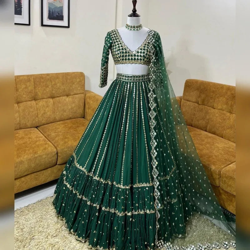 Designer Lehenga CholI Bollywood Wedding Party in India Pakistani Wear Readymade party lehnga