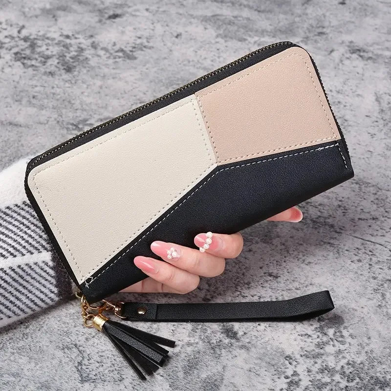 Fashion Zipper Wallets Womens Long Purses Handbags Coin Purse Cards Holder PU Leather Billfold Wallet bags