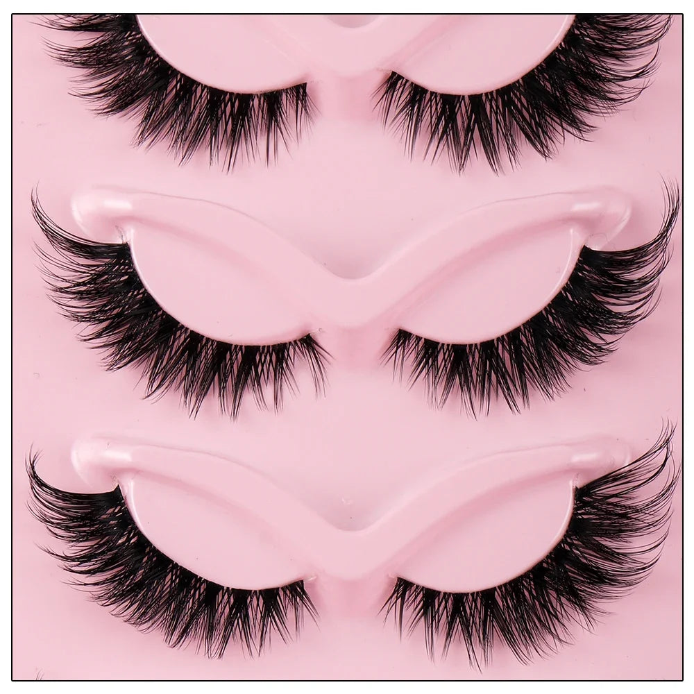 5 Pairs Cat Eye Lashes Faux Mink Eyelashes Natural long Manga Lashes Winged End Eye Elongated Eyelashes Fake Lashes Makeup makeup accessories