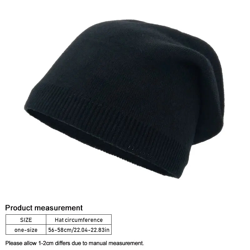 Autumn Winter Womens Hat New Simple Soft Thin Knitted Hats Outdoor Warm Cold Proof Fashion Bonnet Caps