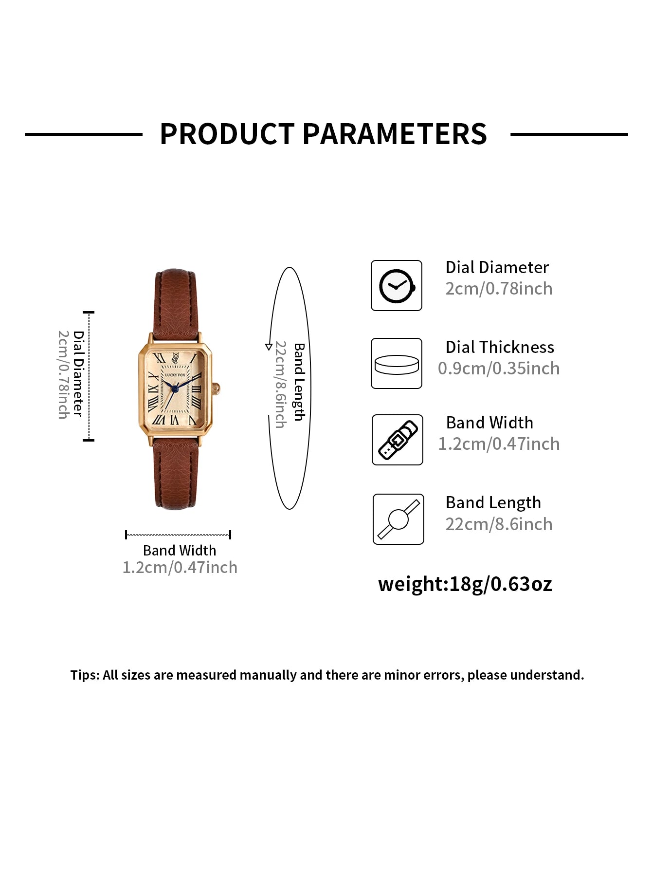 Fashion Retro Digital Dial Casual Watches Square Leather Strap Fashionable Clock Quartz Wristwatch for Women Gift watch