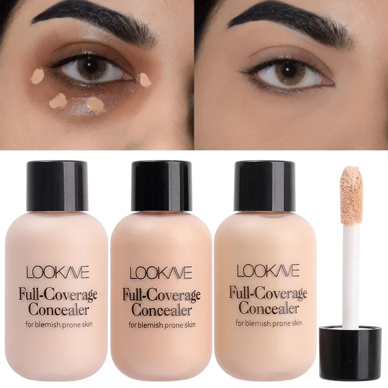 Full Cover Liquid Concealer Cream Makeup 12ML Invisible Eye Dark Circles Cream Face Foundation Waterproof Make Up Base Cosmetics eyes