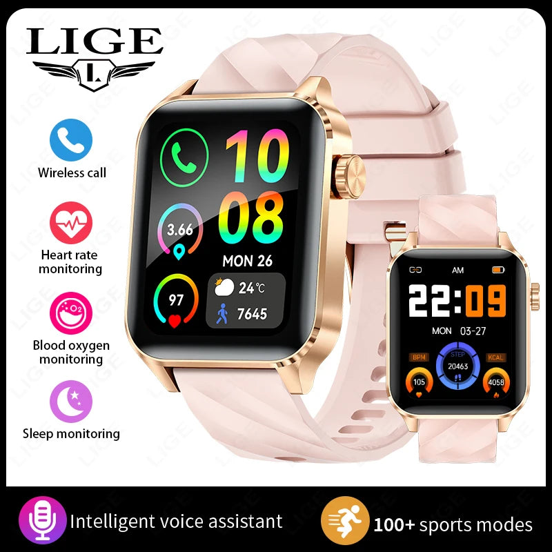 New Bluetooth Call Smart Watches Women Wrist Watch Fitness Watch Waterproof Smartwatch For Xiaomi Huawei Android iOS iPhone watch