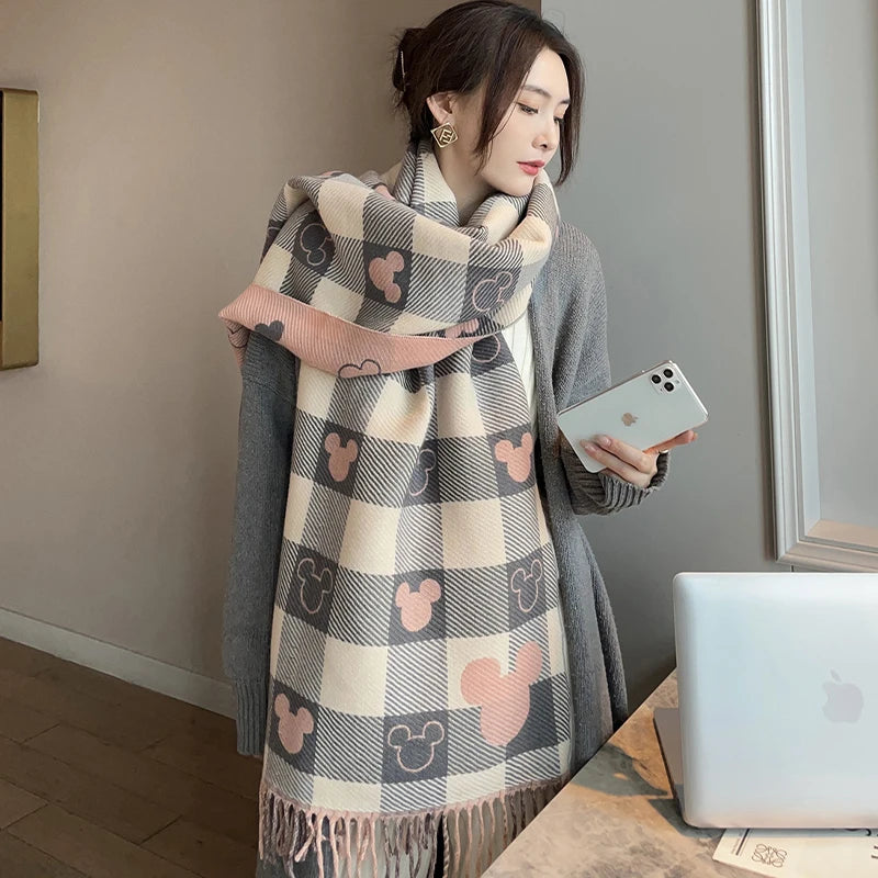 New Elegant Women's Autumn Winter pashmina Fashionable Versatile Air-Condition Shawl Thickened Warm Scarf Suitable For Daily Use scarf and shawl