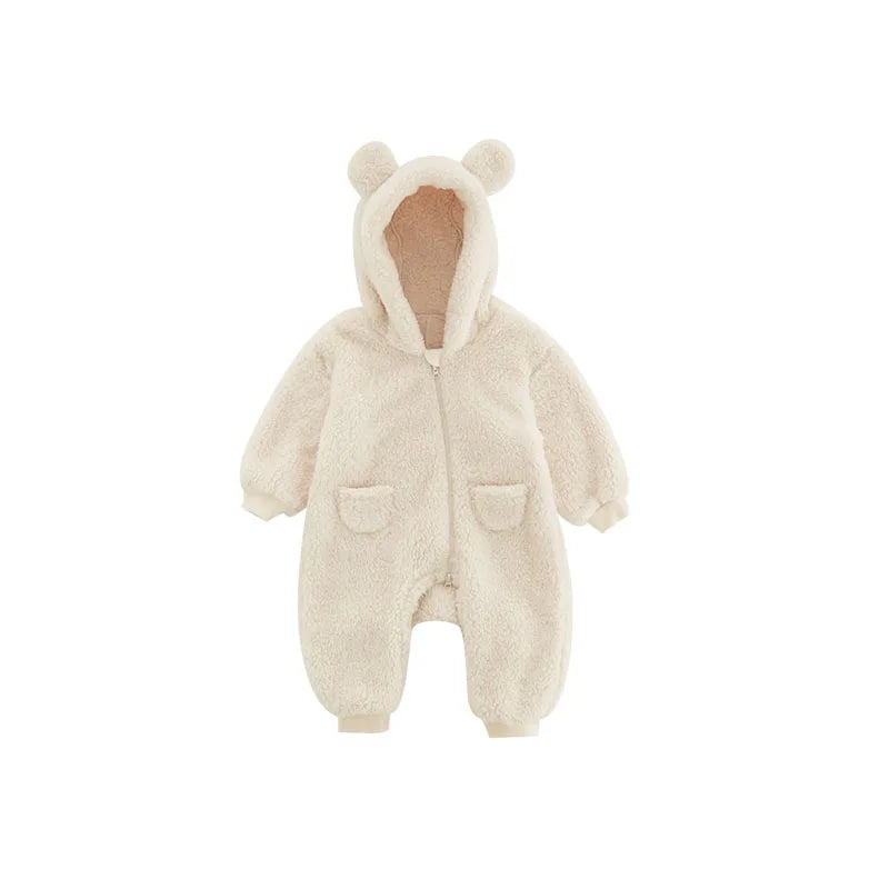 0-2Y Newborn Baby Rompers Spring Autumn Warm Fleece Baby Boys Costume Baby Girls Clothing Animal Overall Baby Outwear Jumpsuits infants girls infant boys