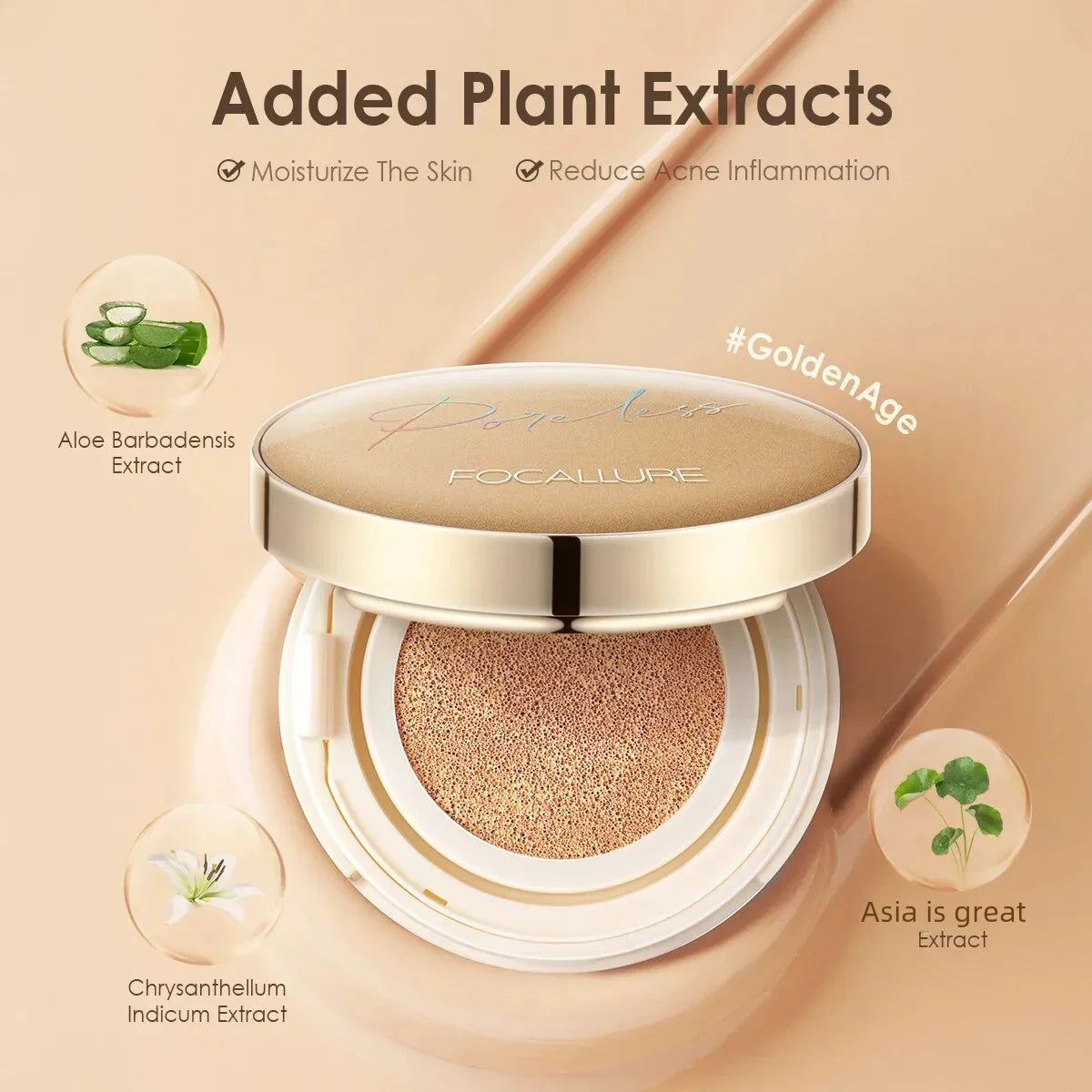 Waterproof Matte Air Cushion Poreless BB＆CC Cream High Coverage Oil-control Soft Face Makeup Foundation Base Cosmetics face