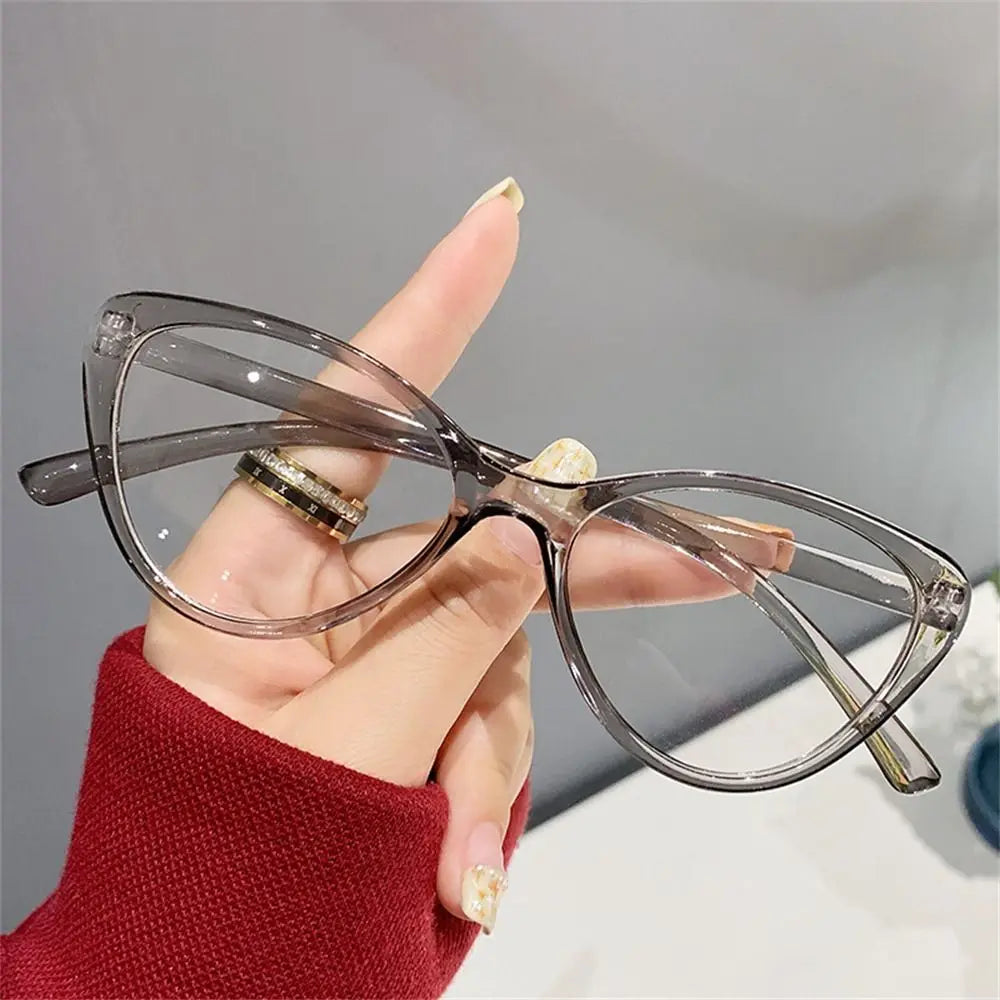 Women Anti Blue Rays Glasses Fashion Cat Eye Computer Goggles Big Frame Eyeglasses Vision Care Blue Light Blocking Eyewear Glasses