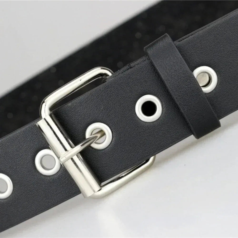 New Square Bead Rivet Belt Metal Pyramid Belt Men and Women Punk Hardware Jeans Belt Y2K Belt Designer Belt Women's Belt