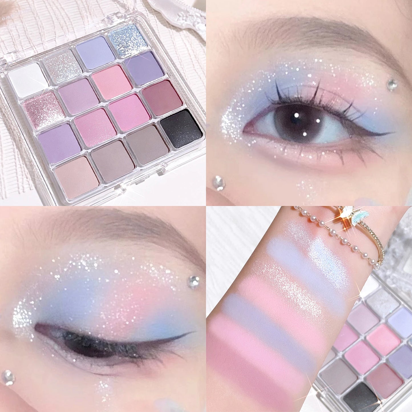 Sixteen-color sunset magic eye shadow plate pearl matte earth color Korean makeup eye shadow eyes