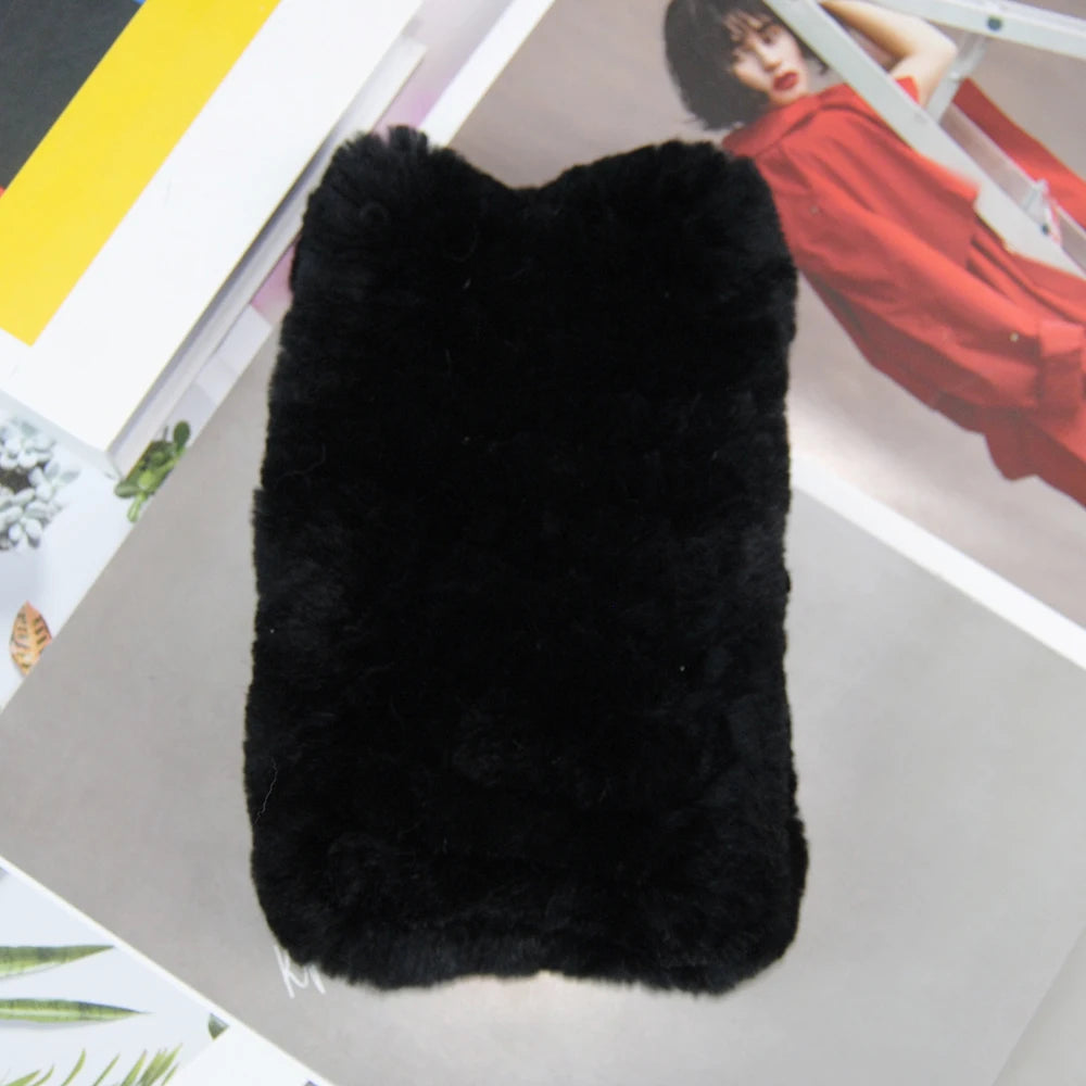 Hot Sale Brand Women Real Rex Rabbit Fur Scarf Girls Warm Soft Knitted Good Elastic Rabbit Fur Headband Natural Fur Ring Scarves scarf and shawl