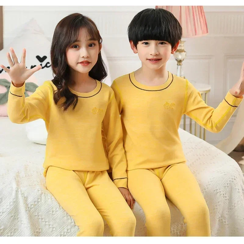 Winter Warm Pyjamas Sets for Boys Kids Thermal Pajamas Toddler Sleepwear Autumn Clothes for Children from 2 to 13 Years Old sports wear boys