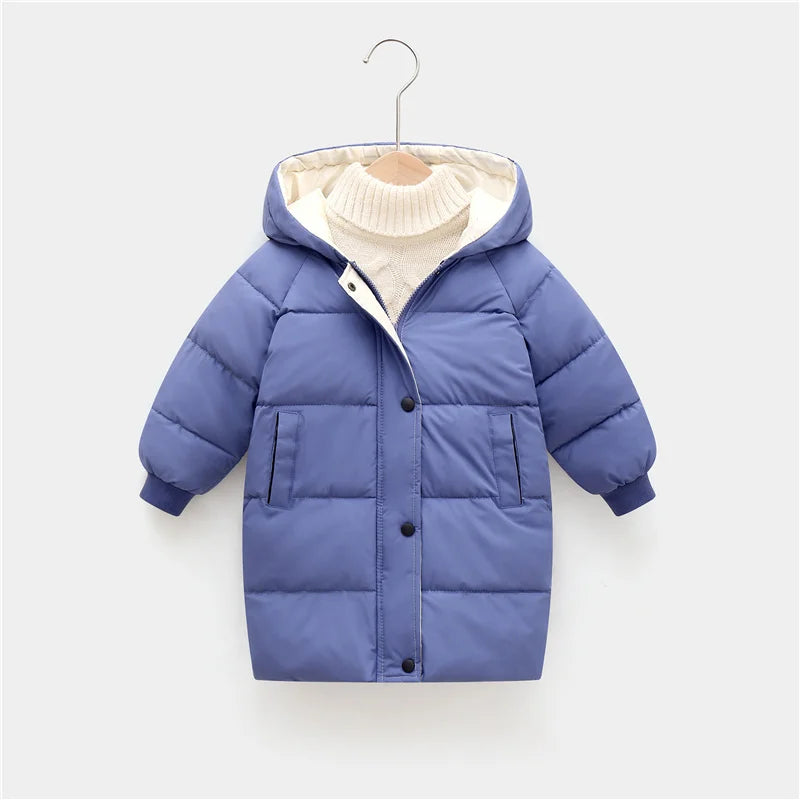 Kids Down Long Outerwear Winter Autumn Teen Cotton Clothes Boys Girls Cotton-Padded Parka Coats Big Children Thicken Warm Jacket  girls jackets and coats