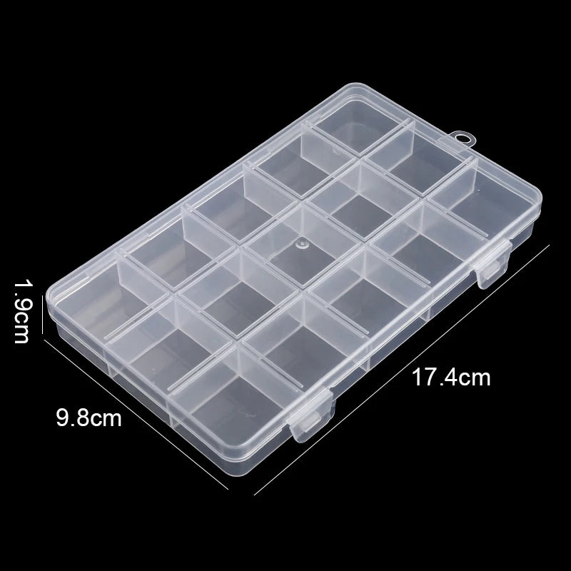 Transparent Storage Container Jewelry Box Clear Plastic Organizer Box Empty Earring Storage Organizer Display Case for Beads jewellery box