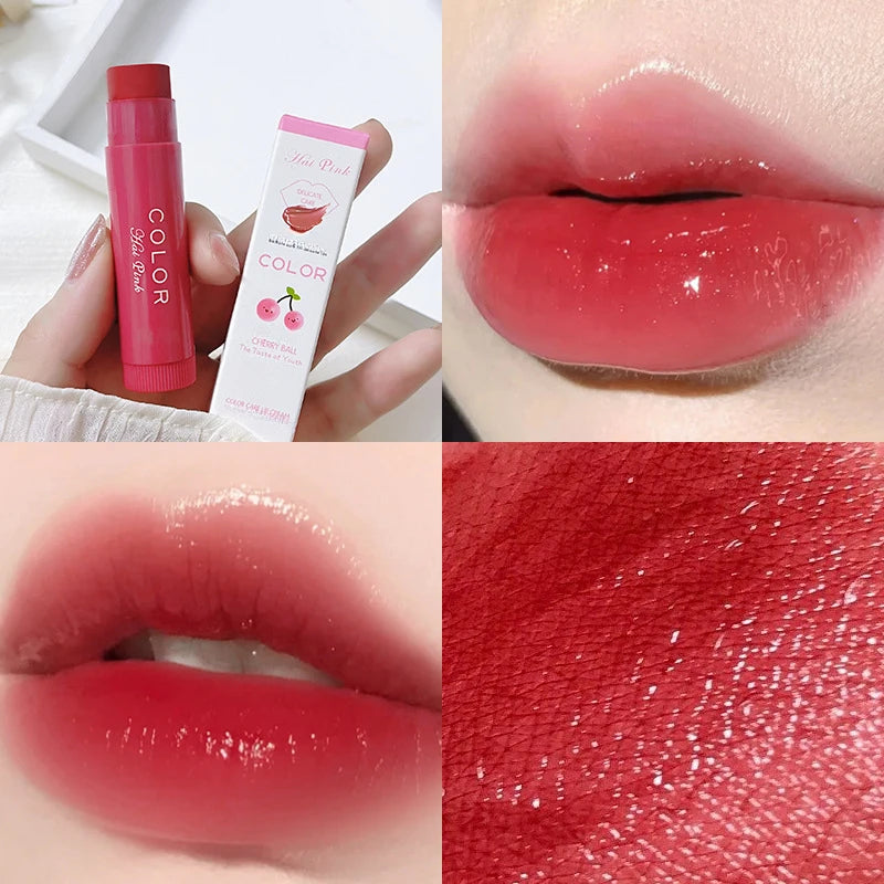 Cute Colored Lip Balm Moisturizing Lip Tint Long Lasting Waterproof  Lipstick Women Girls Lips Cosmetics Valentine's Day Gifts  lips