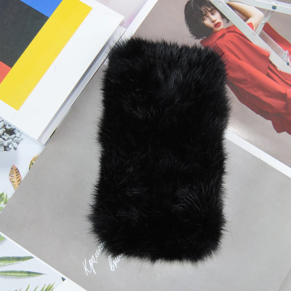 Hot Sale Brand Women Real Rex Rabbit Fur Scarf Girls Warm Soft Knitted Good Elastic Rabbit Fur Headband Natural Fur Ring Scarves scarf and shawl