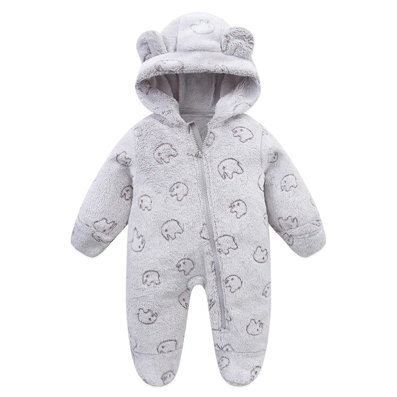 Soft Newborn Baby Clothes Flannel Autumn Winter Baby Boys Girls Jumpsuit Cartoon Newborn Bodysuit Warm Rompers for Babies 0-12M infants boys