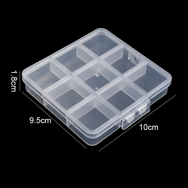 Transparent Storage Container Jewelry Box Clear Plastic Organizer Box Empty Earring Storage Organizer Display Case for Beads jewellery box