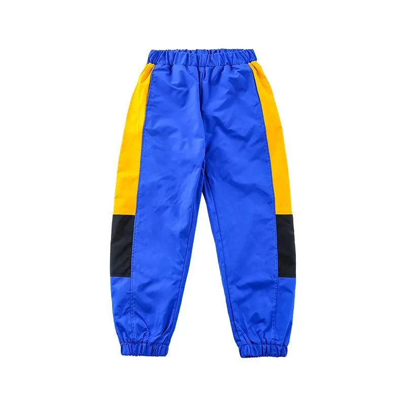 Boys Hip Hop Contrast Coat Girls Jazz Joggers Clothes Set Kids Street Dance Patchwork Jacket Sweatpants Child Costume Streetwear boys dress