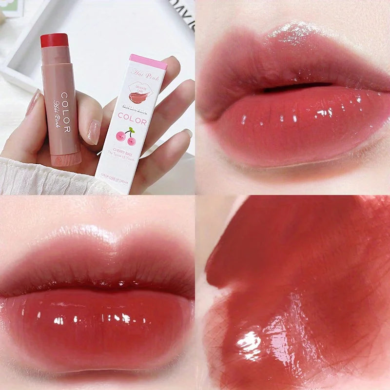 Cute Colored Lip Balm Moisturizing Lip Tint Long Lasting Waterproof  Lipstick Women Girls Lips Cosmetics Valentine's Day Gifts  lips