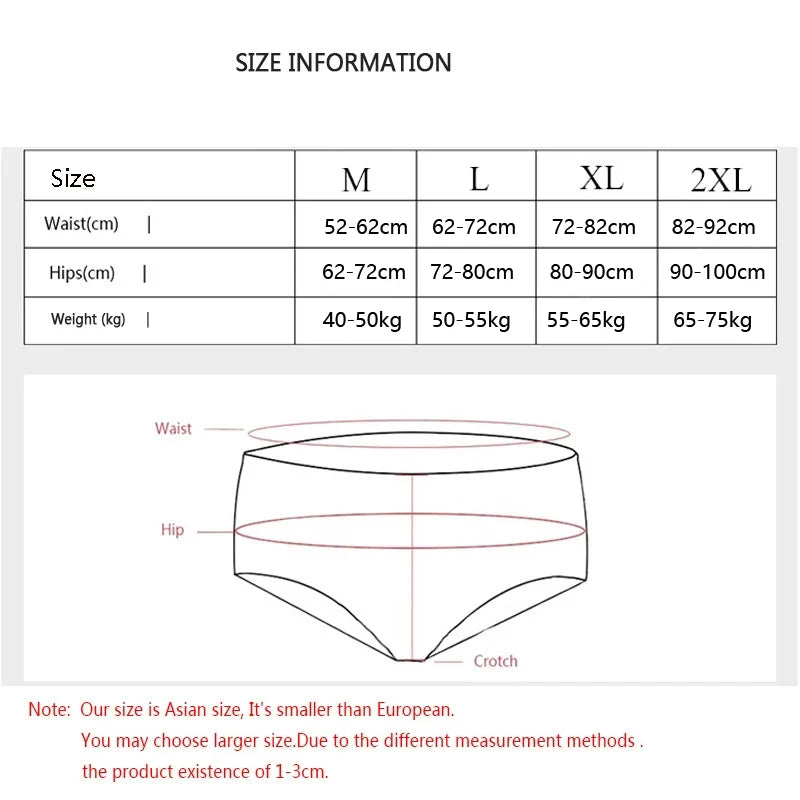 7PCS Week Pants Cotton Women Panties Breathable Solid Underwear Cute Girls Briefs Soft Underpants Sexy Low Waist Female Lingerie undergarments