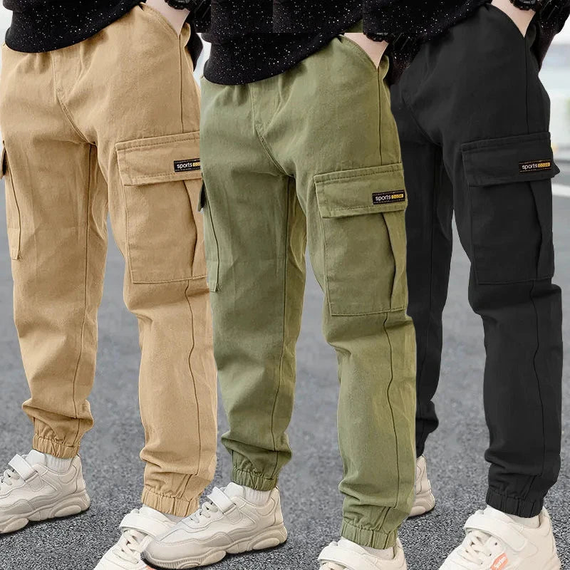 New Spring Autumn Boys Pants Casual Long Style Trousers For Kids 3- 12 Years Old Teenage Children Sport Outdoor Pants  bottom boys