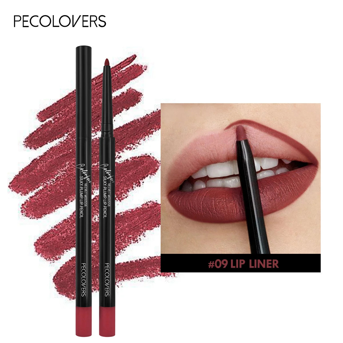 Waterproof Matte Lipliner Pencil Red Contour Tint Lipstick Long Lasting Non-stick Cup Moisturising Lips Makeup 12 Colors lips