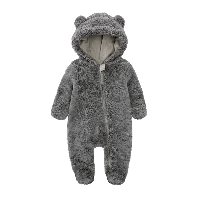 Winter Essentials Fleece Baby Clothes Romper Kids Boys Girls Pajamas Hooded Toddler Bodysuit Infant Jumpsuit Newborn Onesies infants boys