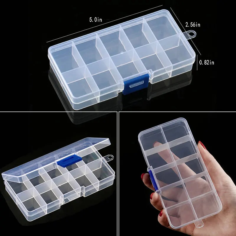 Plastic Organizer Storage Box  Container Jewelry Box with Adjustable Dividers for Beads Art DIY Crafts Jewelry Fishing Tackles jewellery box