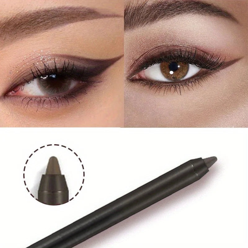 Black Brown Waterproof Eyeliner Pencil Long Lasting Easy To Wear Eye Liner Gel Matte Quick Drying Eyeliner Pen Makeup Cosmetic eyes