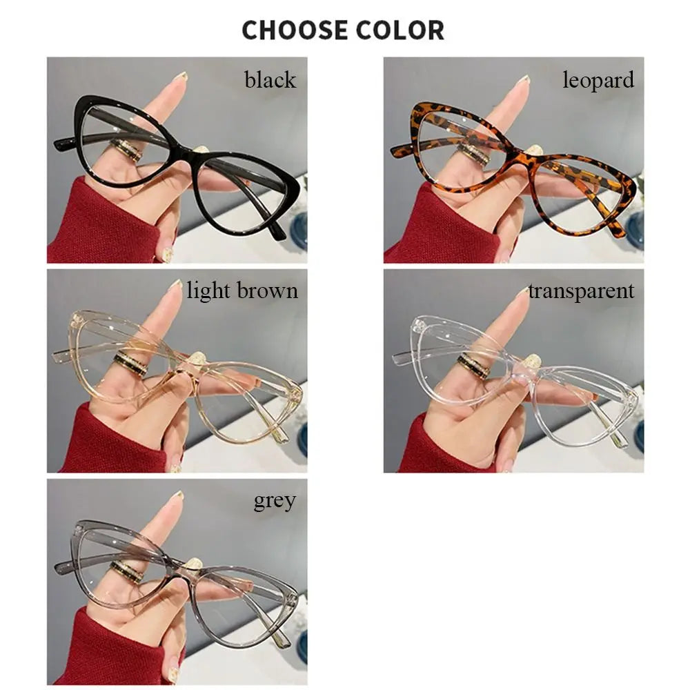 Women Anti Blue Rays Glasses Fashion Cat Eye Computer Goggles Big Frame Eyeglasses Vision Care Blue Light Blocking Eyewear Glasses