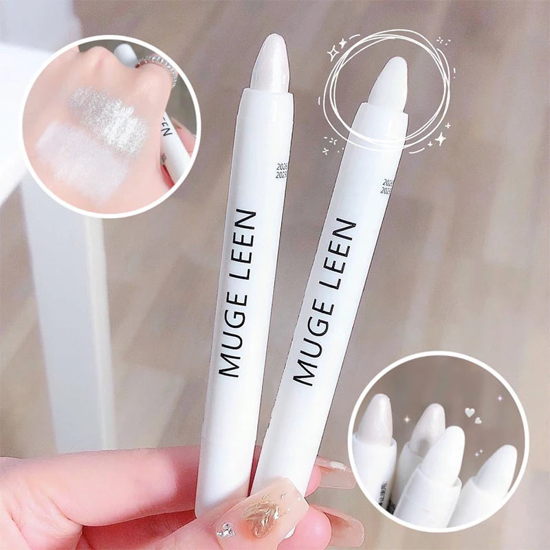 Flash Pearl Eyeshadow Pencil Waterproof Fine Flash Eye Highlighter Lasting Silkworm Eyeliner White Silver Brightening Pen Makeup eyes